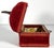 Red Antique Velvet Jewelry, Trinket or Sewing Box For Sale - Image 8 of 18