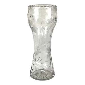 1990s Large Cut Glass Vase