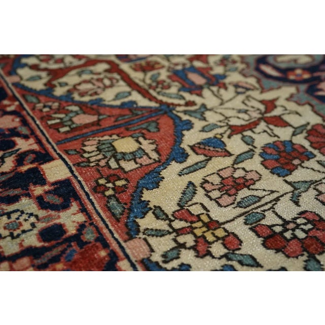 Textile Antique Sarouk Rug 3'3'' x 4'11'' For Sale - Image 7 of 10