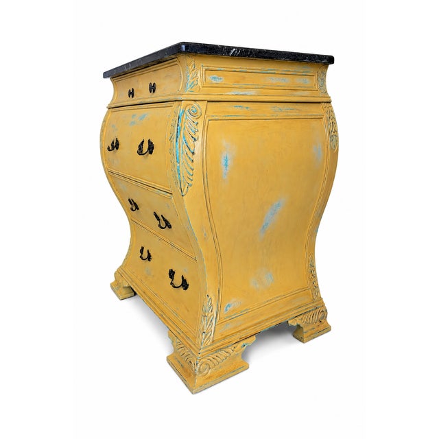 Couture French Provincial Marble Top Bombe Dresser — Maison Martine For Sale In Naples, FL - Image 6 of 10
