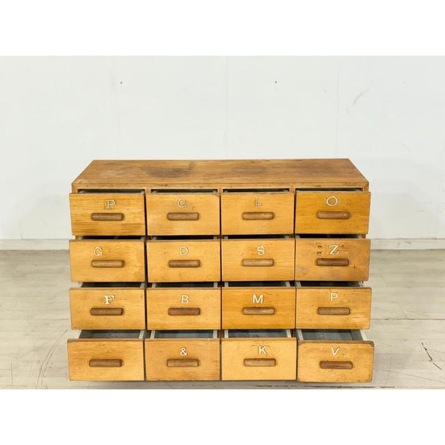 Vintage Apothecary Cabinet with 16 Compartments For Sale - Image 3 of 10