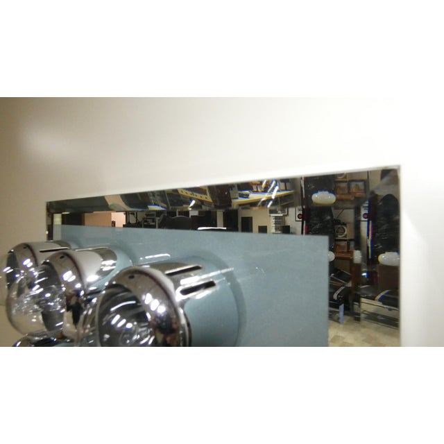 Metal Chrome-Plated Steel Wall Lamp with Mirror and Lights, 1970s For Sale - Image 7 of 15