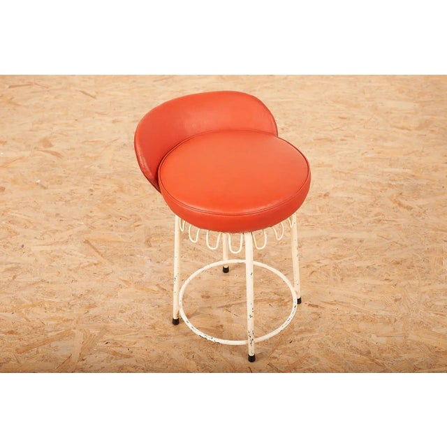 Set of White Tubular Steel Bar Chairs For Sale - Image 10 of 15