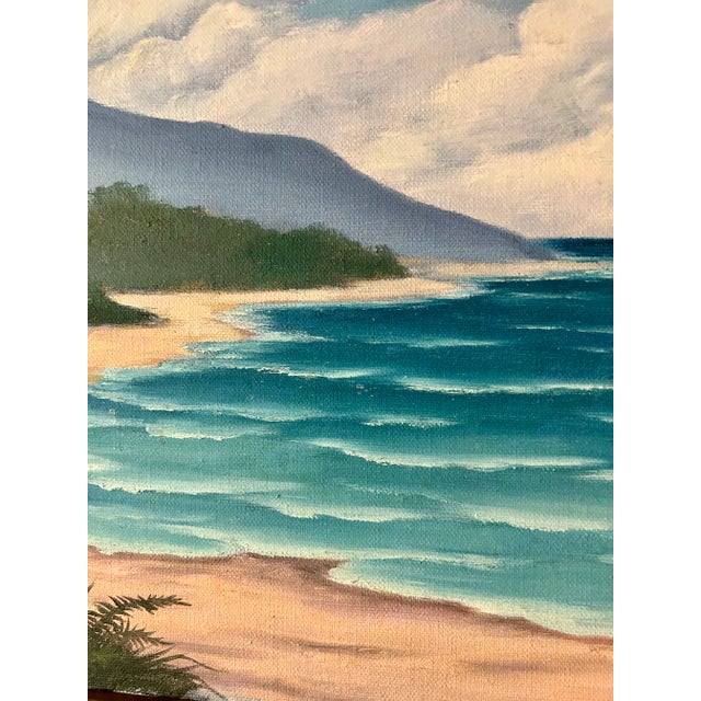 Blue 1981 Original Oil on Canvas La Isla Bonita, SIgned by Artist For Sale - Image 8 of 10