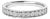 14K White Gold 1/2 Cttw Round Diamond Milgrain Wedding Band - Size 5.5 For Sale