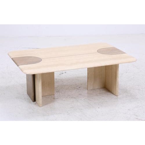 Vintage Travertine Coffee Table, 1980s For Sale - Image 3 of 13