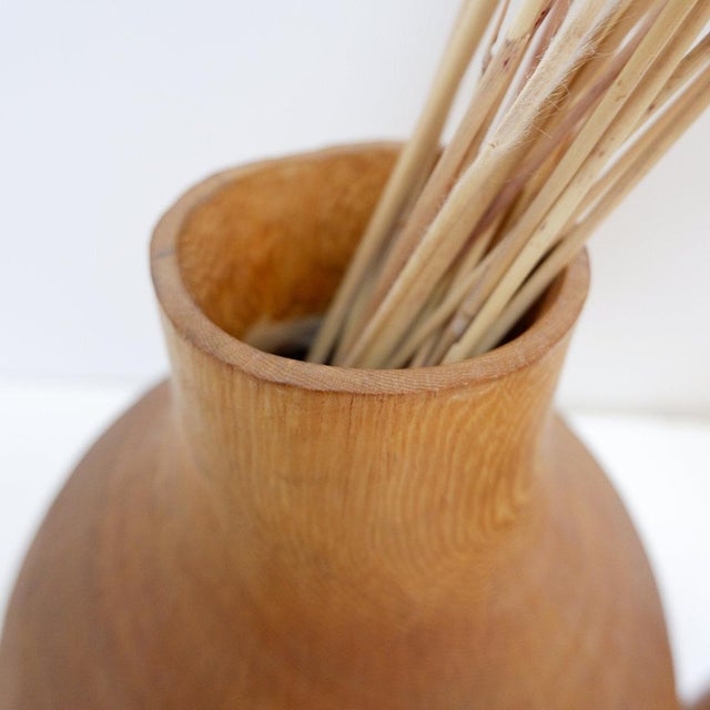 Vintage Decorative Vases in Paulownia Wood, Set of 2 For Sale - Image 3 of 9