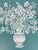 2020s Contemporary Aqua Blue & White Floral Painting in Distressed Vintage Frame - Unsigned For Sale - Image 5 of 9