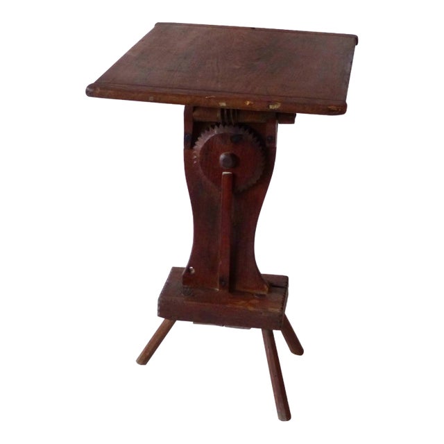 Antique Side Table Primitive Rustic Style Pine For Sale