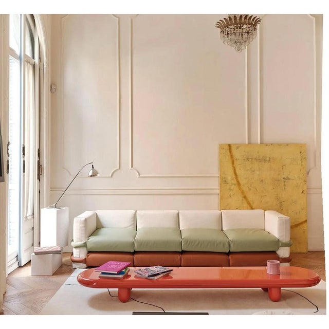 Pillow Four-Seater Sofa in Leather by Muller Van Severen for BD Barcelona For Sale - Image 13 of 14