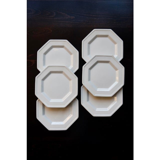 Ivory Vintage Octagonal Beaded Dessert Plates from Johnson Brothers, 1980s, Set of 6 For Sale - Image 8 of 8
