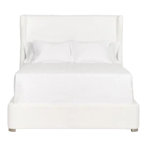 Balboa White Upholstered Bed, California King