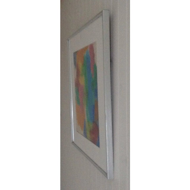 Vintage original acrylic painting on 12 X 14 texture paper. Bright blues, greens, yellows, pinks really make this piece...