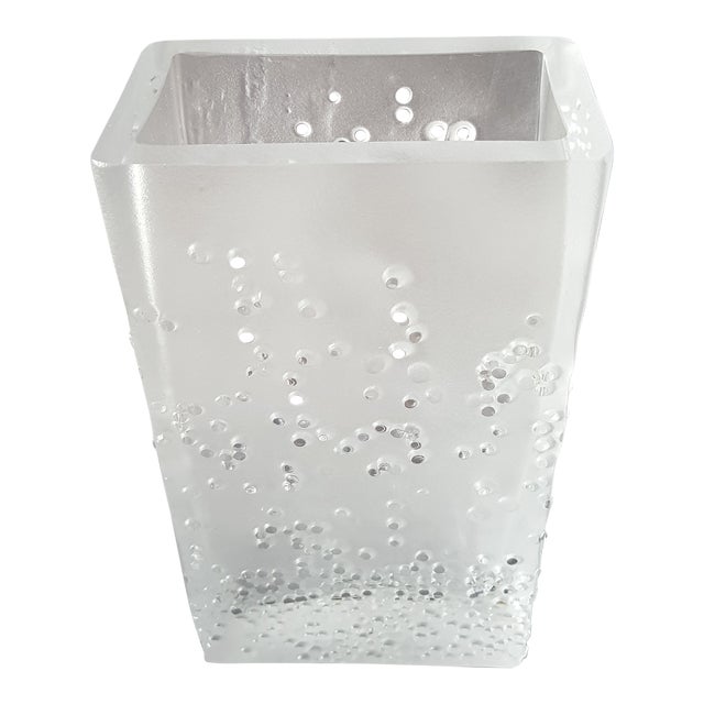 1970s Heavy Glass Vase by Peill & Putzler, Germany For Sale