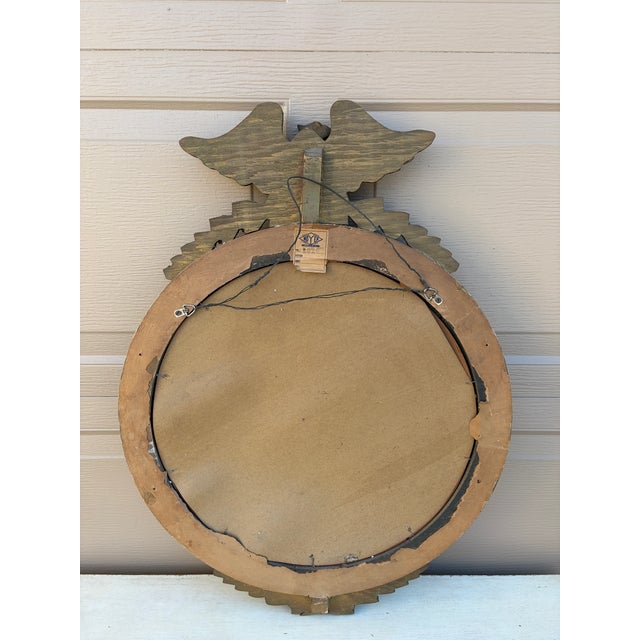 American Federal Giltwood Eagle Bullseye Convex Mirror For Sale - Image 14 of 14