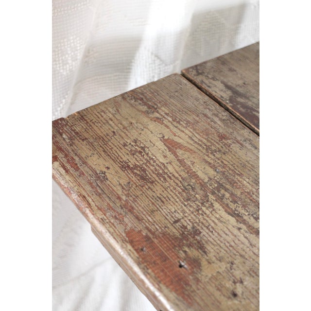 Antique Farmhouse Dining or Harvest Table For Sale - Image 4 of 14