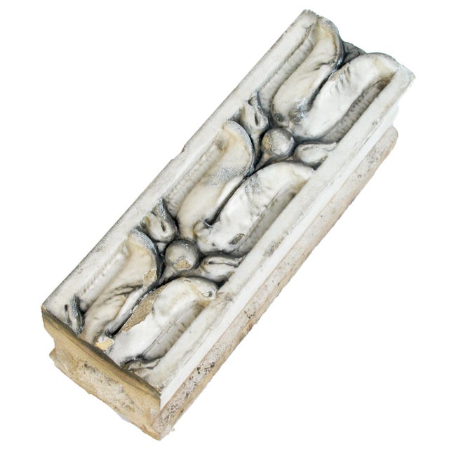 1920s Antique Glazed Tulip Terracotta Architectural Salvage Element