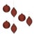 2020s Red Glass Ball Ornament (Set of 6) For Sale - Image 5 of 5