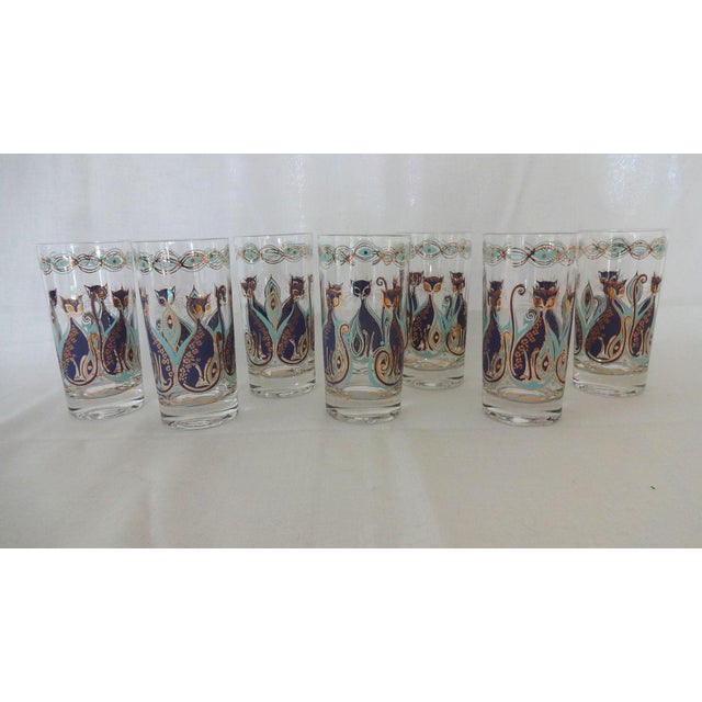 Mid 20th Modern Mid-Century Modern Gay Fad Cool Cat Glassware - 7 pcs For Sale In New York - Image 6 of 6