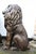 Metal Bronze Lion Gatekeeper Statues Guard Casting Lions, Set of 2 For Sale - Image 7 of 11