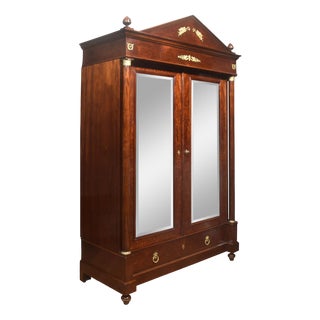 Empire Mahogany 2-Door Wardrobe For Sale