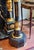 2020s French Empire Style Black Marble Pedestal With Porcelain Urn, Bronze Mounts, Gold Leaf and Sculpted Details For Sale - Image 5 of 6