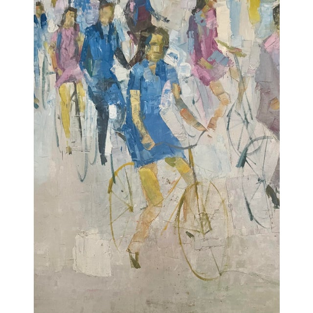 Modern 1960s Modern Abstract Figurative Oil Painting on Canvas by Italo Botti (George Barrel) For Sale - Image 3 of 5