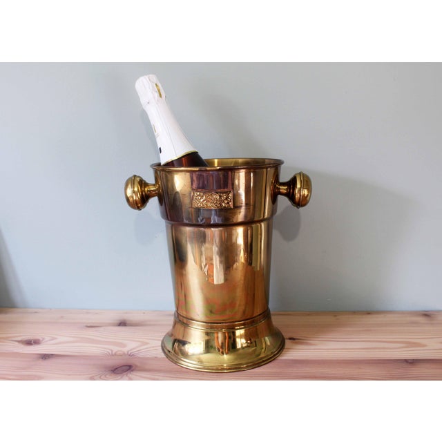 Ice Bucket in Brass and Enamel Details, 1960s For Sale - Image 9 of 11