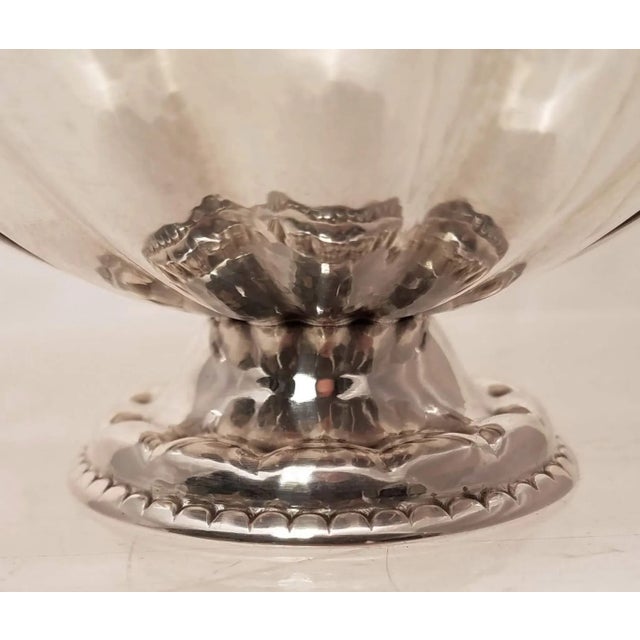 Mid 20th Century Georg Jensen Sterling Silver Creamer & Sugar Bowl For Sale - Image 5 of 7