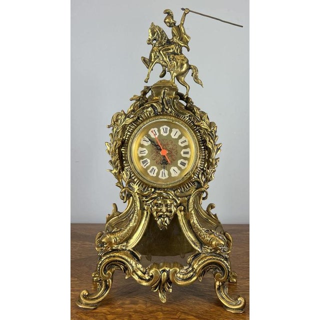Vintage French Style Decorative Mantel Clock For Sale - Image 13 of 13