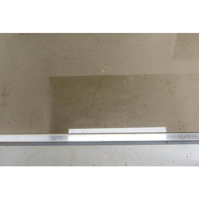 Glass Vintage French Coffee Table in Chrome and Smoked Glass, 1970 For Sale - Image 7 of 12