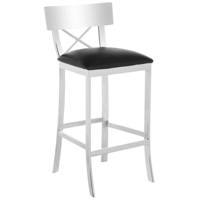 This modern barstool is at the height of fashion. Inspired by London’s legendary art deco bar, it's polished stainless...