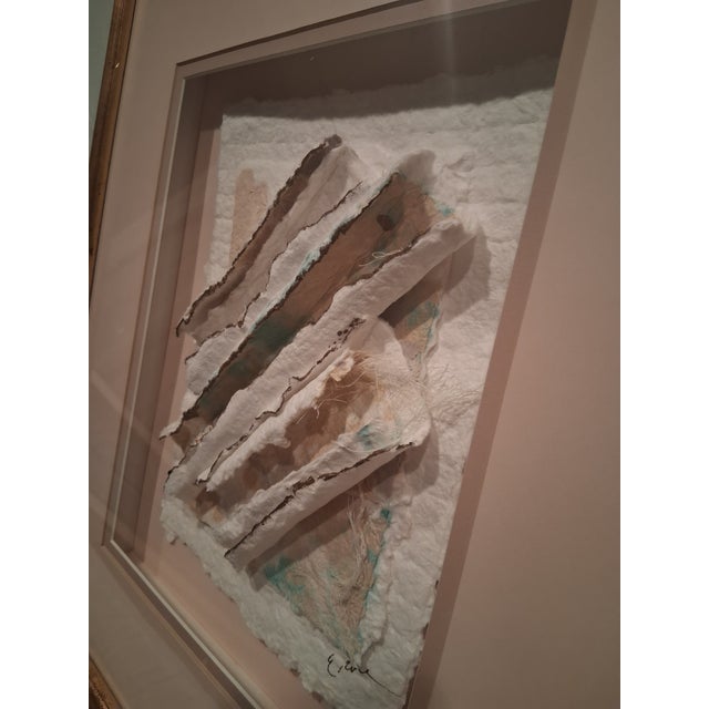 Vtg. Elaine Rose Postmodern Abstact Torn Paper Art For Sale In Detroit - Image 6 of 16