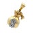 Early 21st Century Solid Yellow Gold Diamond Dollar Sign Money Bag Charm/Pendant For Sale - Image 5 of 6