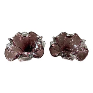 Handmade Glass Bowls, Set of 2 For Sale