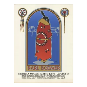 1978 Monte Dolack 'Karl Bodmer' Brown,Blue,Red USA Serigraph