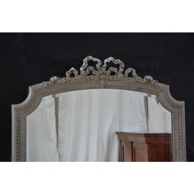 Wood Antique French Painted Wall Mirror, 1900 For Sale - Image 7 of 12