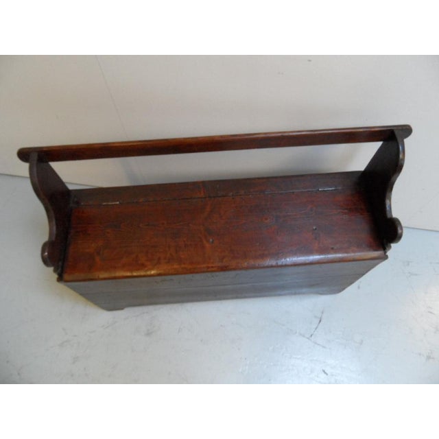 Antique Bench with Drawers For Sale - Image 3 of 11