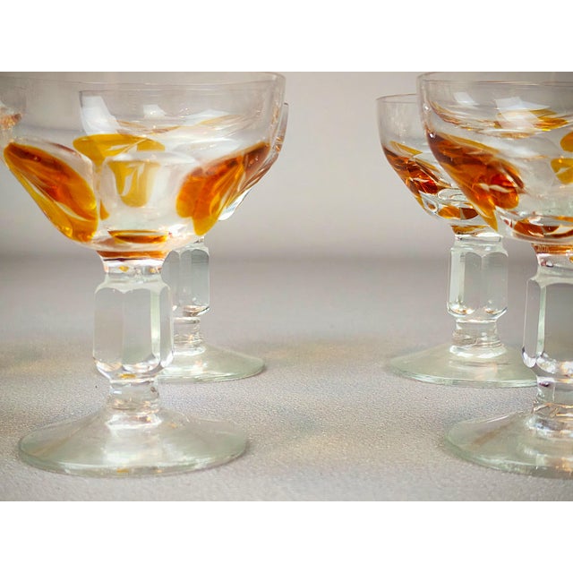Golden Honey Amber Liqueur Glasses, Set of 6 For Sale - Image 6 of 11