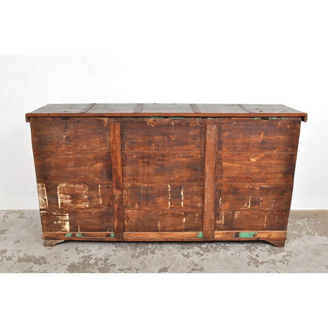 Large Indian Teak Chest, 1960s For Sale - Image 12 of 15