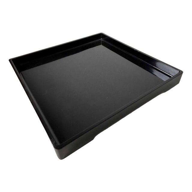 Urushi Lacquer Black Tray, Japan, 1890s For Sale