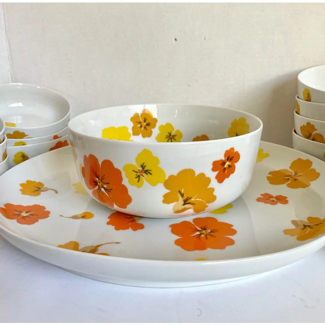 Ceramic 1960's Suisse Switzerland "Lugano" Porcelain Floral Dinnerware Set For Sale - Image 7 of 12