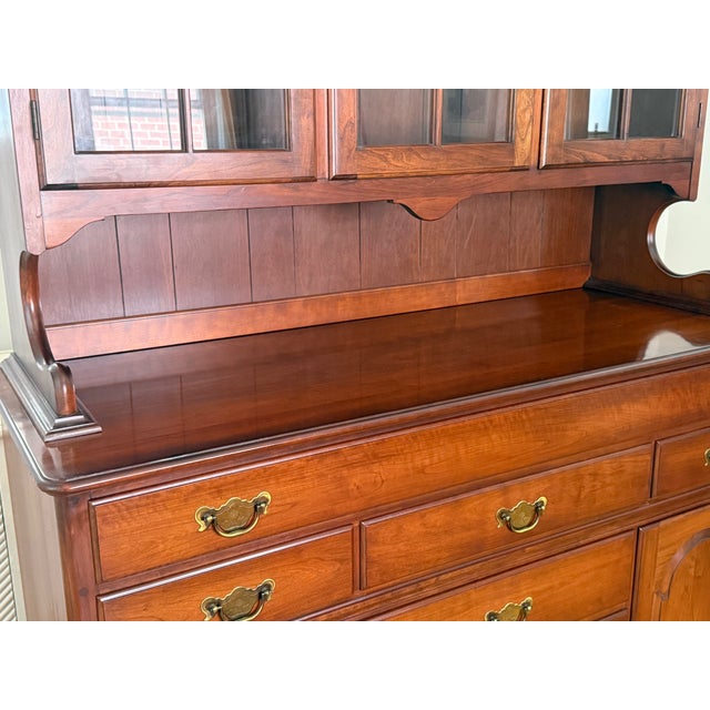 1970s Pennsylvania House Step Back Cupboard For Sale - Image 9 of 17