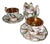 Tea and Coffee Service in Capodimonte Porcelain and Pure Gold, Set of 3 For Sale