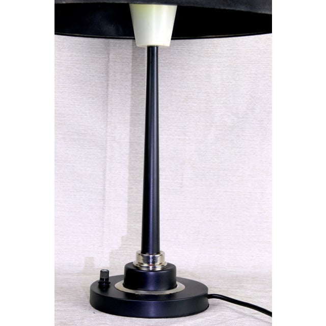 Maison Jumo Black and Brass Table Lamp, Mid-Century France For Sale - Image 6 of 7