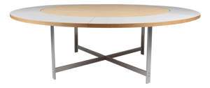 Vintage Dining Room Table in Oak and Steel by Jørgen Høj, 2010s