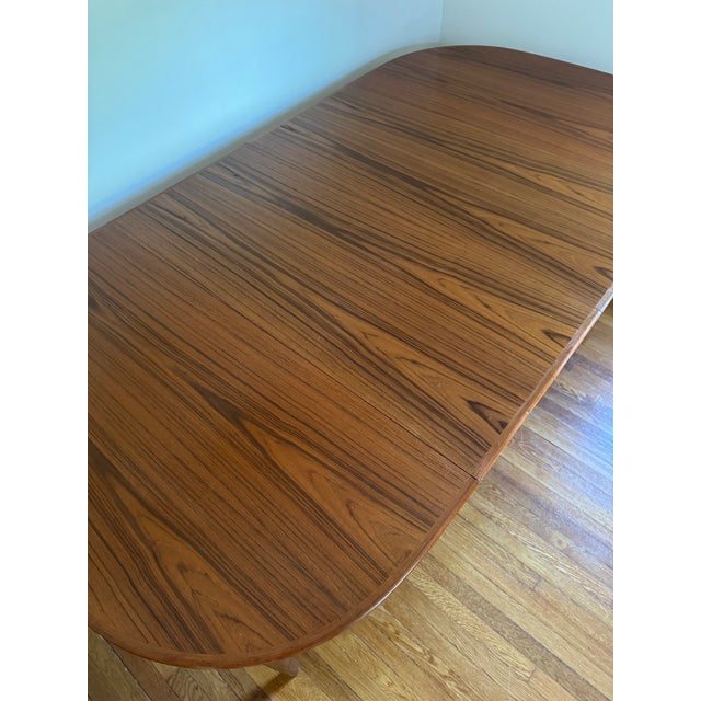 1960s Moreddi Danish Modern Teak Expandable Dining Table For Sale - Image 9 of 12