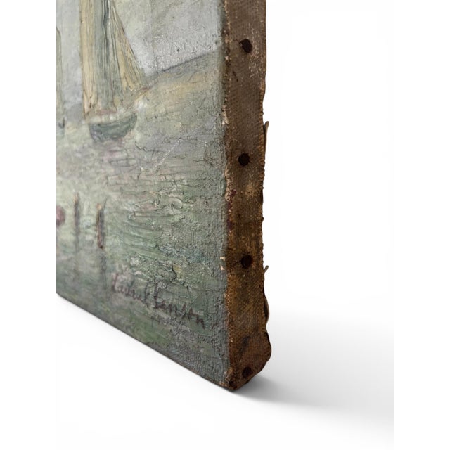 Charming 19th/20th Century French Impressionist Maritime Seascape – Oil on Canvas For Sale - Image 9 of 15