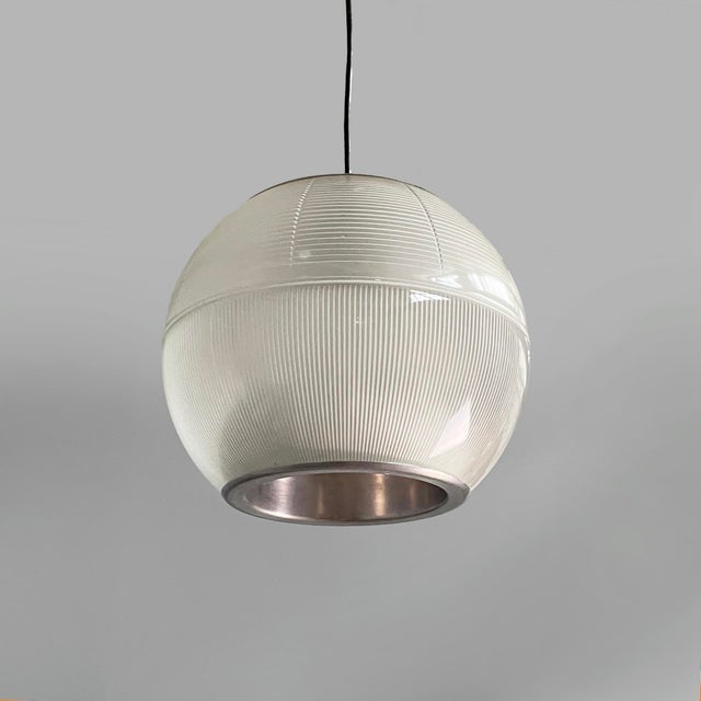 Mid-Century Modern Mid-Century Modern Italian Glass and Metal Feltre Chandelier by Ignazio Gardella for Greco, 1960s For Sale - Image 3 of 16