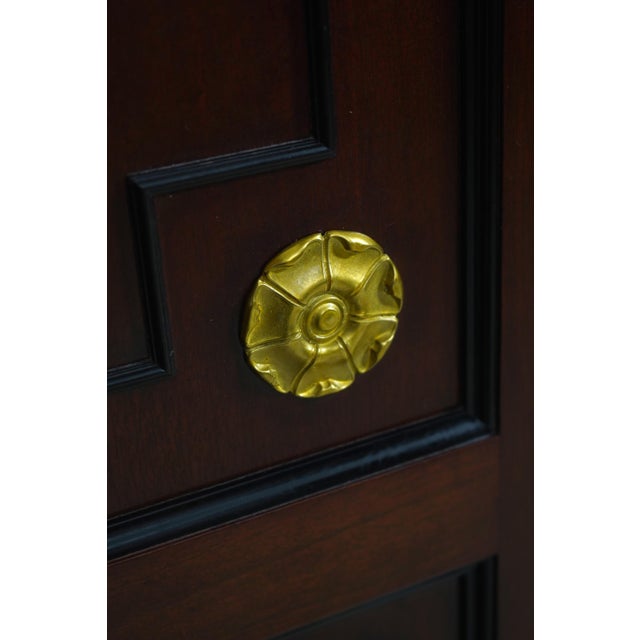 Regency 4 Panel Mahogany Folding Screen Room Divider For Sale In Philadelphia - Image 6 of 9